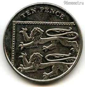 Великобритания 10 пенсов 2014
