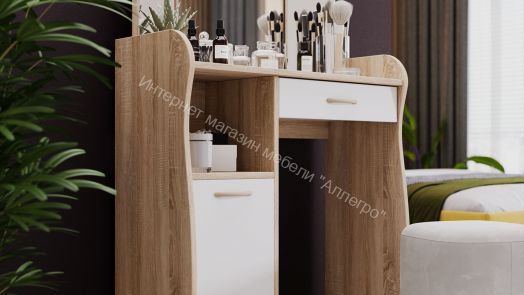 Туалетный столик "София" Т1 Дуб Сонома/Белый