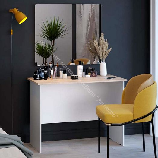 Стол письменный тип 14 (1000) Дуб Сонома, Белый Ясень