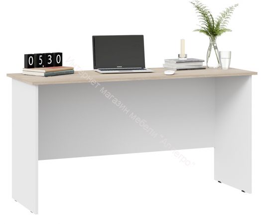 Стол письменный тип 14 (1400) Дуб Сонома, Белый Ясень