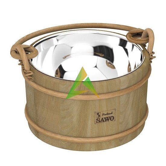 SAWO Ведро деревянное 5л. со вст. из нерж., 371-MD