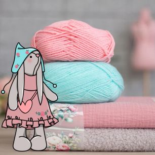 Набор Зайка Любимка серый  букле