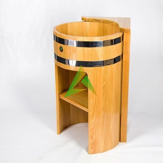 Умывальник из лиственницы Угловой для бани Натуральный