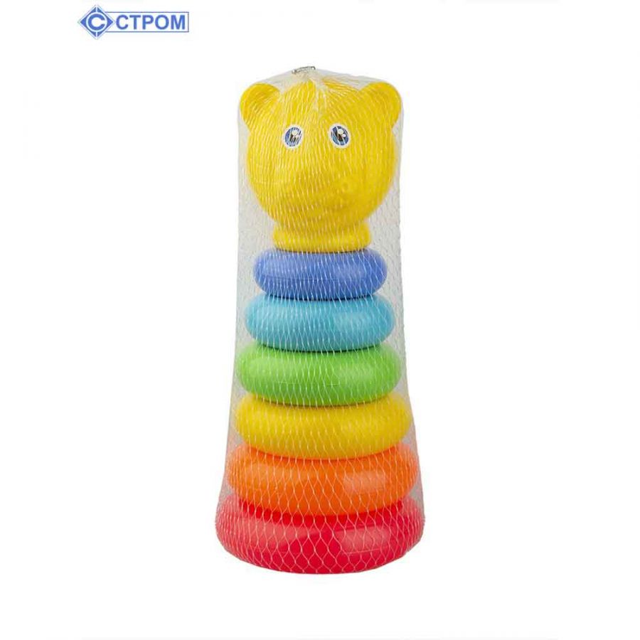 Пирамида зоопарк "Лев" 24 см., 8 дет. (в сетке)