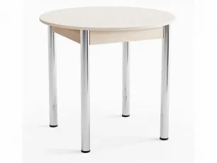 Круглый ХРОМ d800мм (ш800*г800*в750мм) Семолина бежевый