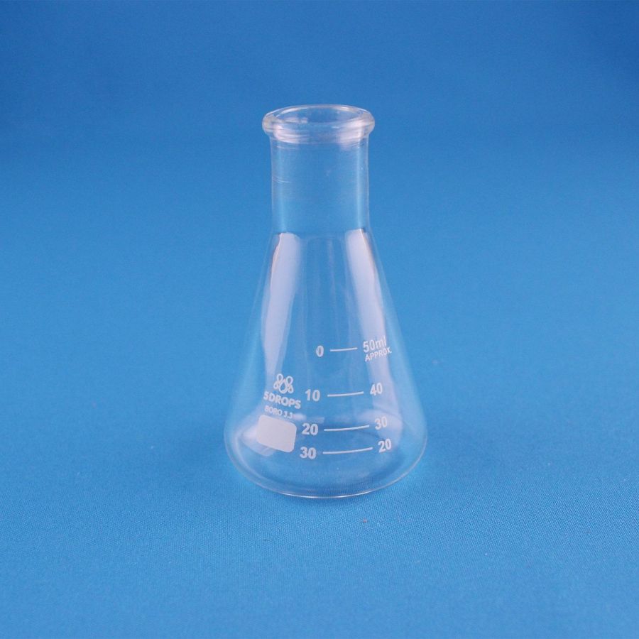Колба коническая (Эрленмейера) Labdevices КН-2-50-22, 50 мл, горло 22 мм, стекло Boro 3.3, без шлифа