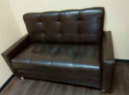 Диван Герман new 142см (ш1420*г650*в900мм) коричневый глянец