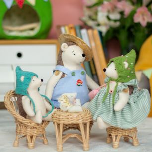 Набор КОМБО Семейка ежей Шпулька с домиками