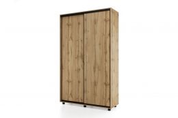 Шкаф-купе -PRIME 2-хдвер. ОР16-6.2D (ш1600*г600*в2300мм), дуб вотан/белый шелк