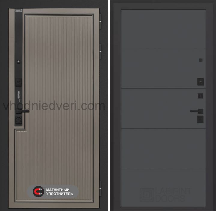 Входная дверь Лабиринт Лаб 1 Про - 13 Графит софт