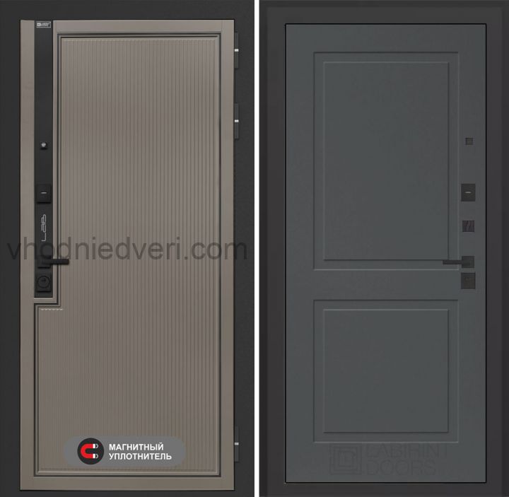 Входная дверь Лабиринт Лаб 1 Про - 11 Графит софт