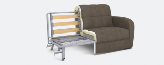 Диван прямой Брюссон аккордеон ткань Prince 06-6