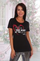 Футболка Сердце [черный]