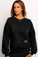 Свитшот худи оверсайз кофта с начесом 387BLK [черный]