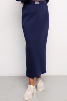 Юбка длинная макси с разрезом 388DNV [темно-синий]