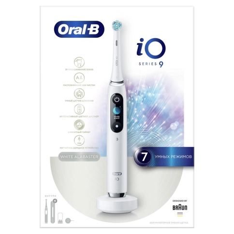 Электрическая зубная щетка Oral-B iO 9 White Alabaster