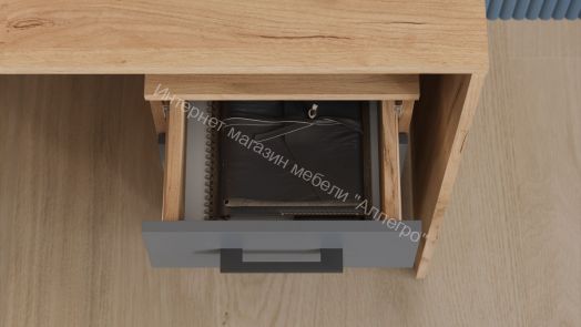 Стол трансформер Тип 1 «Норман» Дуб Крафт золотой, Графит Серый