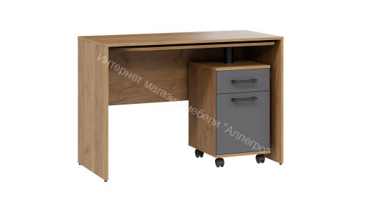 Стол трансформер Тип 1 «Норман» Дуб Крафт золотой, Графит Серый