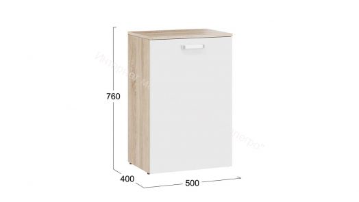 Стол письменный Тип 1 «Бостон» Дуб Сонома, Белый Ясень