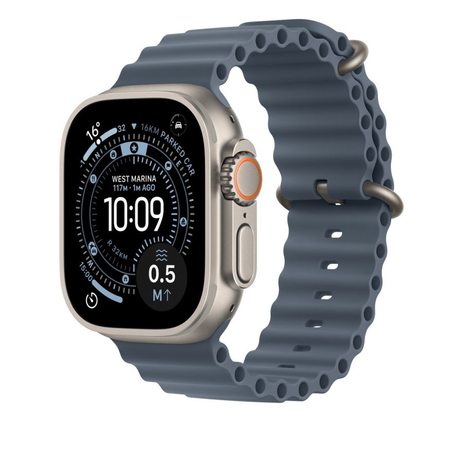 Часы Apple Watch Ultra 3 GPS + Cellular 49mm Natural Titanium Case with Anchor Blue Ocean Band