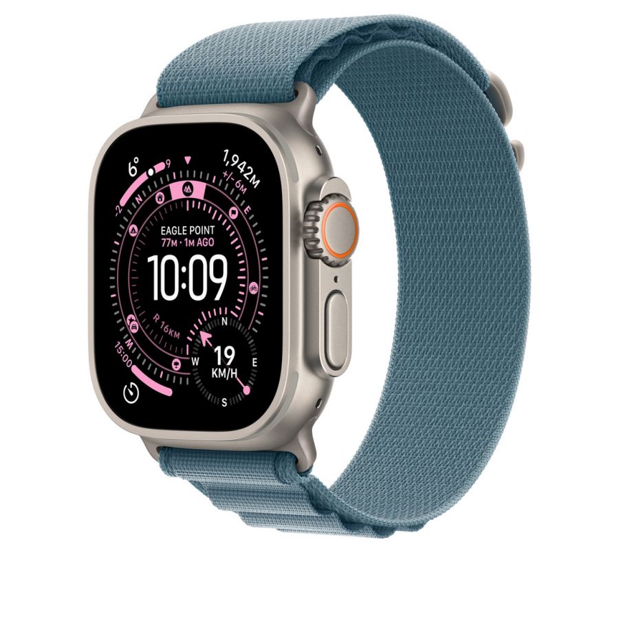 Часы Apple Watch Ultra 3 GPS + Cellular 49mm Natural Titanium Case with Light Blue Alpine Loop (S)