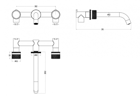 Смеситель с ручкой Linea Boheme Stick 152 схема 10