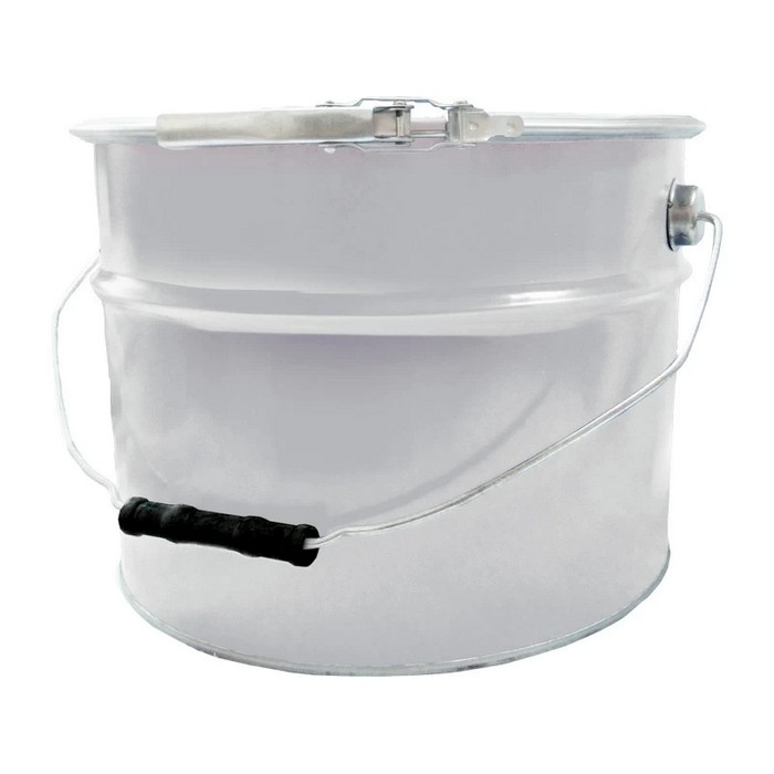 Profkolor Ведро металлическое с покрытием (Б), крышка-обруч, цвет белый, 10л. ВМо 10б