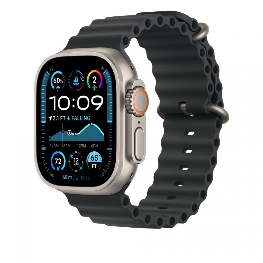 Часы Apple Watch Ultra 2 GPS + Cellular 49mm Natural  Titanium Case with Black Ocean Band