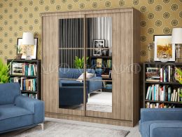 Шкаф-купе Элегант-3 (ш1500*г650*в2200мм) ясень шимо темный