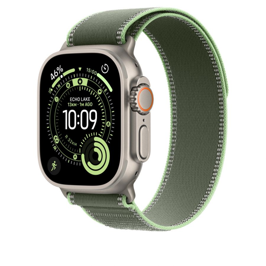 Часы Apple Watch Ultra 2 GPS + Cellular 49mm Natural  Titanium Case with Green/Neon Trail Loop (S/M)
