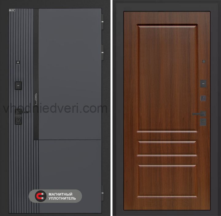 Входная дверь Лабиринт Лаб 2 Про - 03 Орех бренди