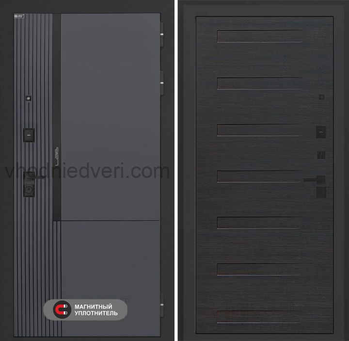 Входная дверь Лабиринт Лаб 2 Про - 14 Эковенге горизонтальный