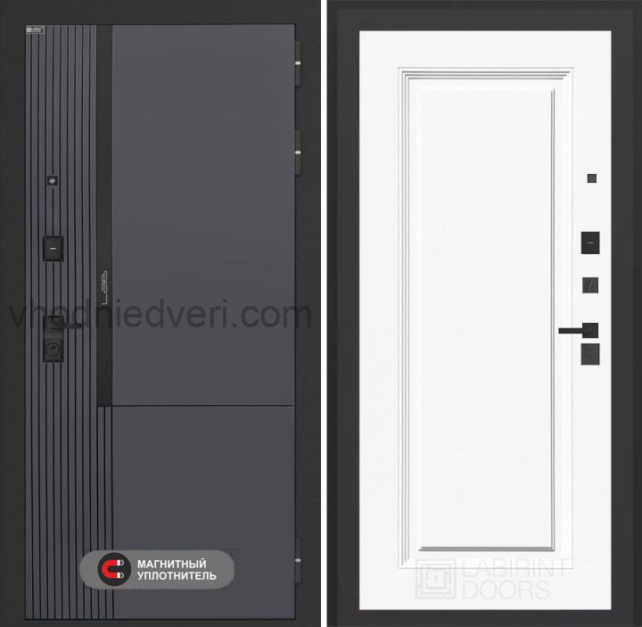 Входная дверь Лабиринт Лаб 2 Про - 27 Эмаль белая