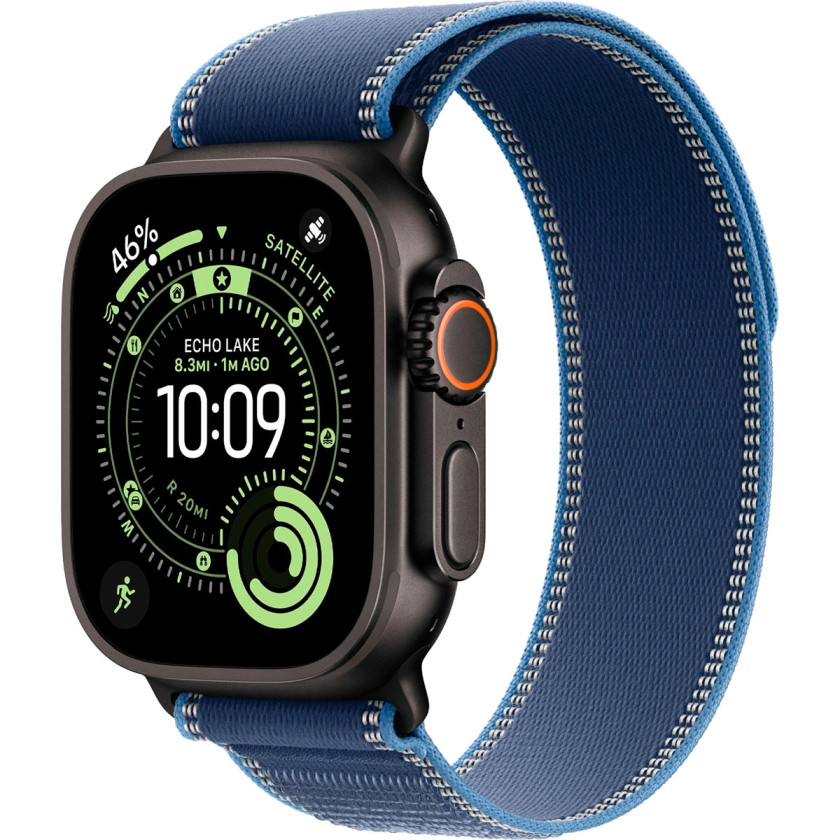Часы Apple Watch Ultra 2 GPS + Cellular 49mm Black Titanium Case with Blue/Bright Blue Trail Loop (M/L)