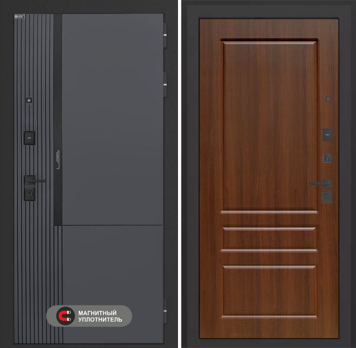 Входная дверь Лабиринт Лаб 2 Про - 03 Орех бренди