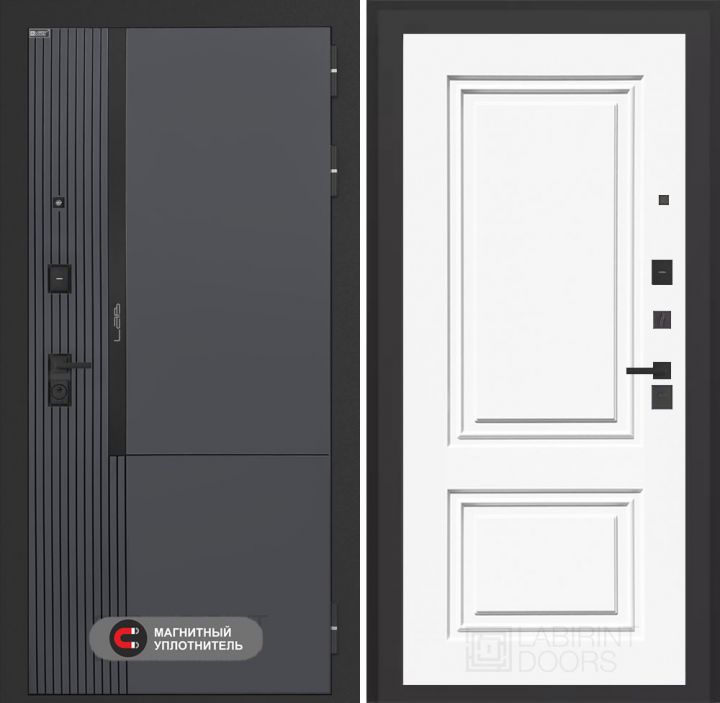 Входная дверь Лабиринт Лаб 2 Про - 26 Эмаль белая