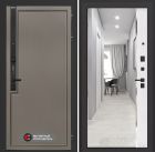 Входная дверь Лабиринт Лаб 1 Про - Зеркало панорама Белый софт