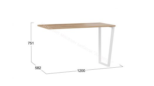 Стол письменный «Порто» - ТД-393.15.01 Белый, Яблоня Беллуно