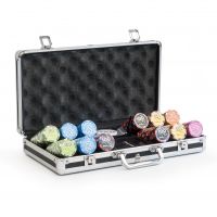 Набор для покера в кейсе с эко вставками (300 фишек)