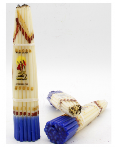 Иерусалимские Свечи Белые 24см, 33шт, воск