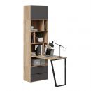 Шкаф комбинированный (366) со столом «Порто» Исп.2 - СМ-393.07.200 Яблоня Беллуно, Графит софт