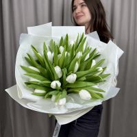 Букет из 25 хрустящих тюльпанов