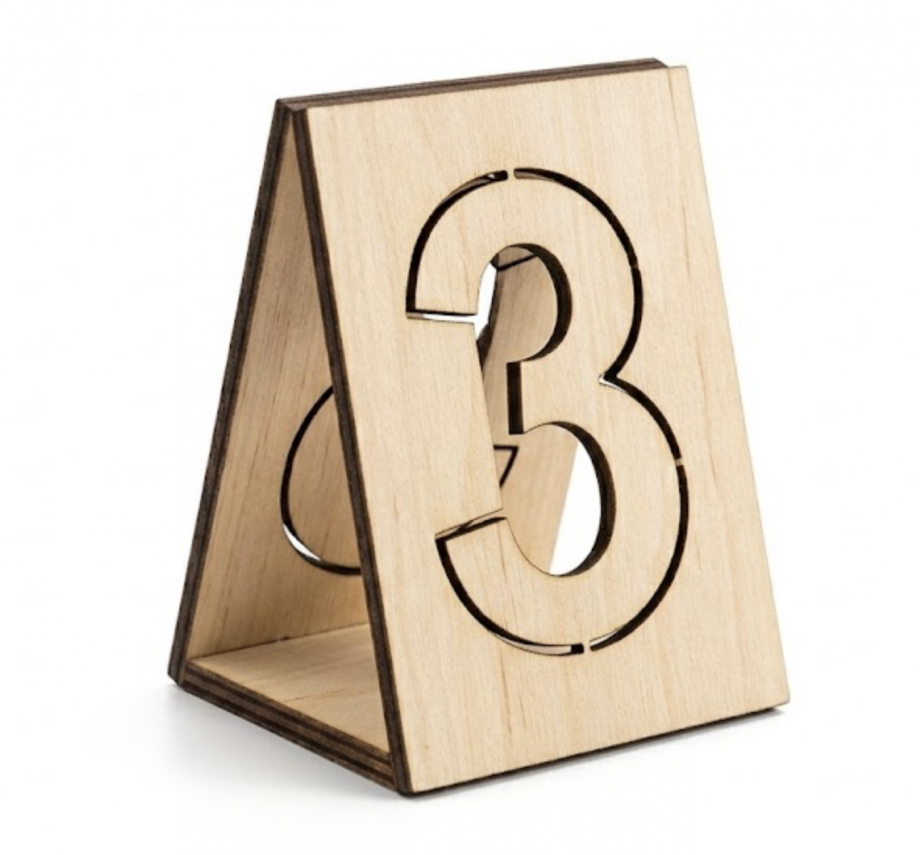 Номер стола двусторонний