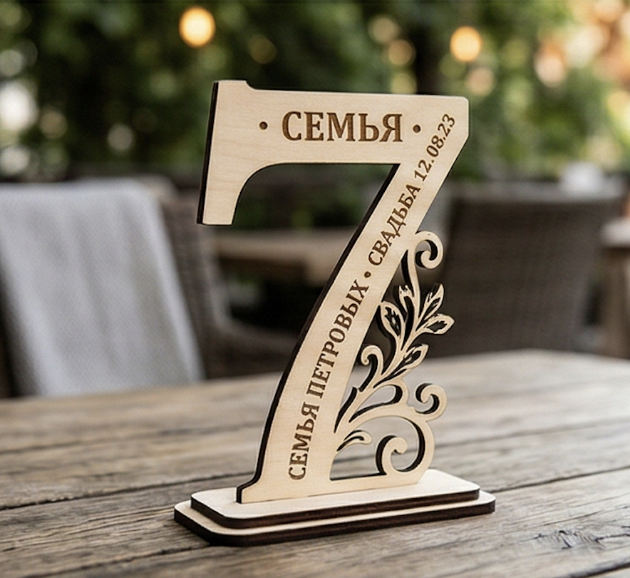 Номер стола персонализированный
