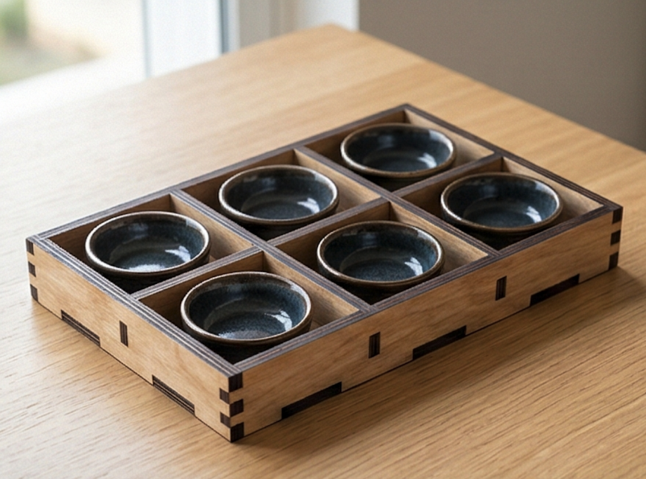 Поднос для дегустации соусов (6 секций)