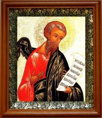 Икона Михей, пророк в киоте с басмой Виноградная Лоза (UV-печать)(30633)
