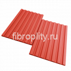 Линеарные фиброцементные панели рельефные красные