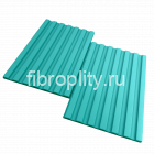 Линеарные фиброцементные панели рельефные бирюзовые