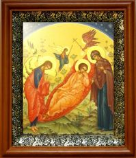 Икона Недреманное Око в киоте с басмой Виноградная Лоза (UV-печать)(30650)