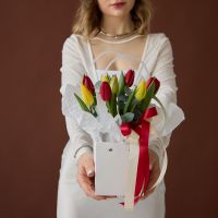 9 тюльпанов МИКС в сумочке